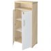 Kit 2 Armários Multiuso Office 2 Portas E Nicho Atria Executiva A02 Carvalho Branco - Lyam Decor