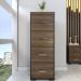 Kit 2 Armários Multiuso Office Para Arquivo 4 Gavetas Atria Executiva A02 Charuto Preto - Lyam Decor