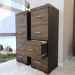 Kit 2 Armários Multiuso Office Para Arquivo 4 Gavetas Atria Executiva A02 Charuto Preto - Lyam Decor
