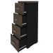 Kit 2 Armários Multiuso Office Para Arquivo 4 Gavetas Atria Executiva A02 Charuto Preto - Lyam Decor