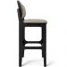 Kit 2 Banquetas Alta Bar Cozinha Sala Jantar Fixa Betta L02 Preto Linho Bege - Lyam Decor