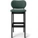Kit 2 Banquetas Alta Bar Cozinha Sala Jantar Fixa Betta L02 Preto Linho Verde Musgo - Lyam Decor