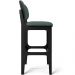 Kit 2 Banquetas Alta Bar Cozinha Sala Jantar Fixa Betta L02 Preto Linho Verde Musgo - Lyam Decor