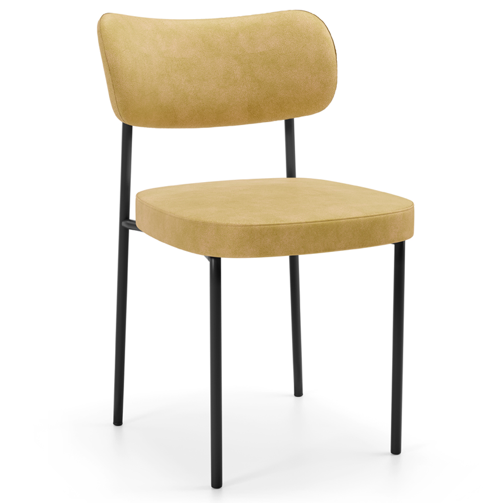 Kit 2 Cadeiras Decorativa Estofada Para Sala De Jantar Melina L02 Couríssimo Casco Fendi - Lyam Decor