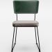 Kit 2 Cadeiras Decorativas Estofada Sala Jantar Allana L02 Facto Verde Musgo Linho Bege - Lyam Decor