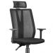 Kit 2 Cadeiras Escritório Presidente Giratória Apoio de Cabeça Addit F02 Crepe Preto - Lyam Decor