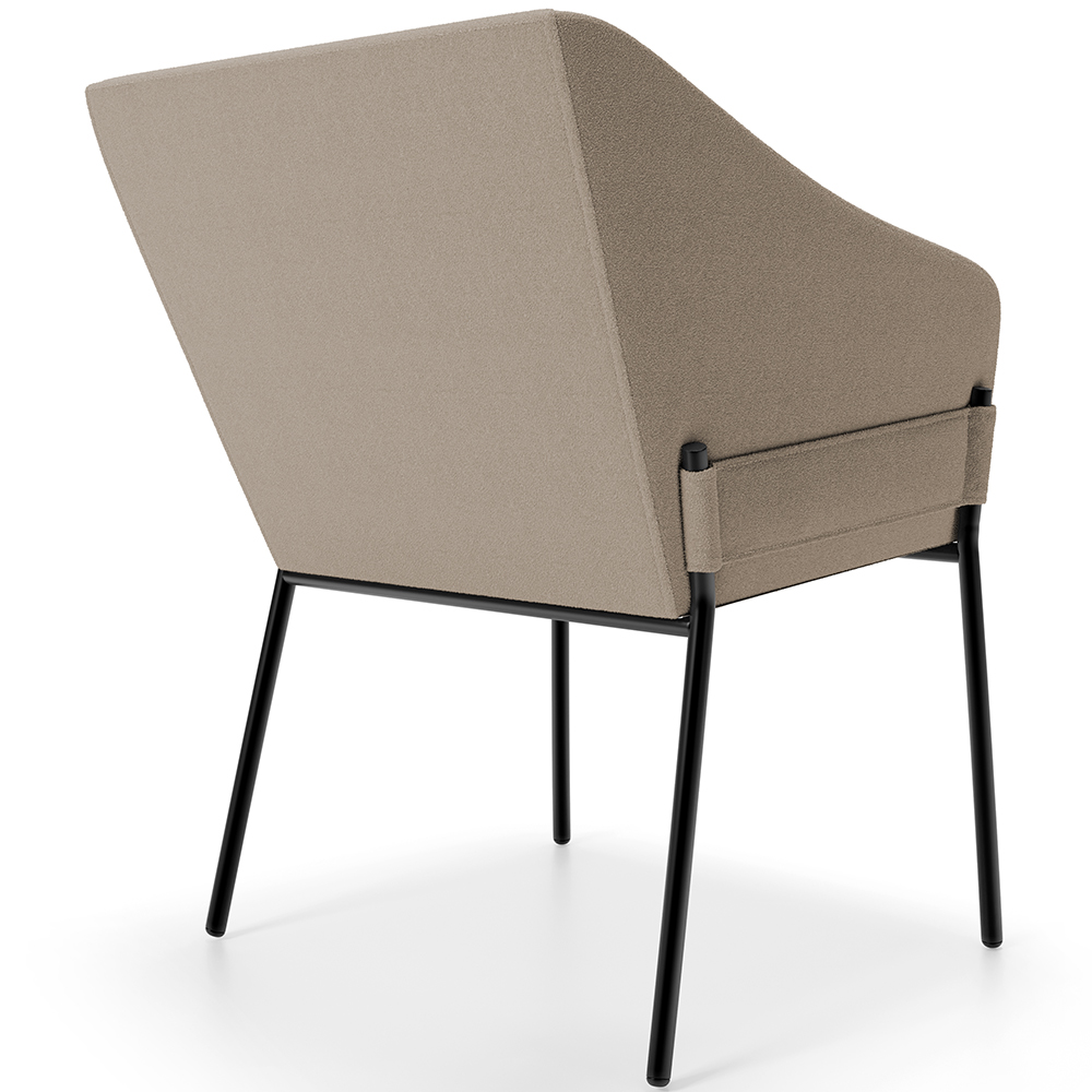 Kit 2 Cadeiras Para Sala de Jantar Estar Living Olívia L02 Bouclê Bege - Lyam Decor