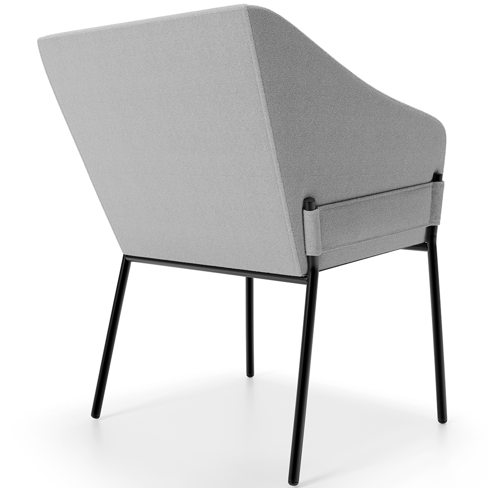 Kit 2 Cadeiras Para Sala de Jantar Estar Living Olívia L02 Bouclê Cinza - Lyam Decor