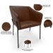 Kit 2 Cadeiras Para Sala de Jantar Estar Living Olívia L02 Couríssimo Marrom - Lyam Decor