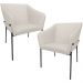 Kit 2 Cadeiras Para Sala de Jantar Estar Living Olívia L02 Linho Cru - Lyam Decor
