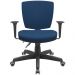 Kit 2 Cadeiras de Escritório Executiva Office Giratória Preto Baixa Flexi P03 Poliéster Azul - Lyam
