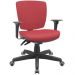 Kit 2 Cadeiras de Escritório Executiva Office Giratória Preto Baixa Flexi P03 Vinil Vermelho - Lyam