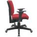 Kit 2 Cadeiras de Escritório Executiva Office Giratória Preto Baixa Flexi P03 Vinil Vermelho - Lyam