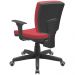 Kit 2 Cadeiras de Escritório Executiva Office Giratória Preto Baixa Flexi P03 Vinil Vermelho - Lyam