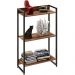 Kit 2 Estantes Multiuso Escritório Industrial 3 Prateleiras Areta 104x60cm C01 Nogal - Lyam Decor