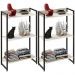 Kit 2 Estantes Multiuso Escritório Industrial 3 Prateleiras Areta 104x60cm C01 Snow - Lyam Decor