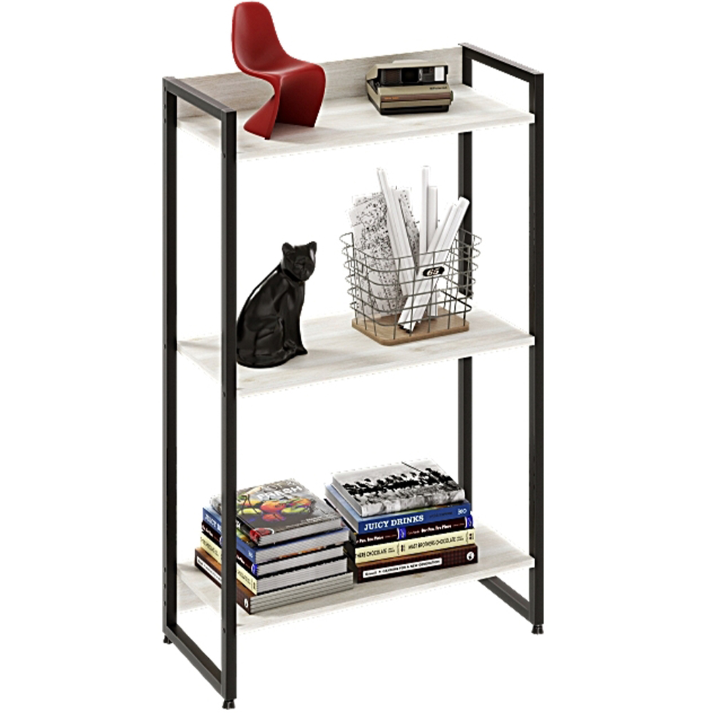 Kit 2 Estantes Multiuso Escritório Industrial 3 Prateleiras Areta 104x60cm C01 Snow - Lyam Decor