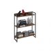 Kit 2 Estantes Multiuso Escritório Industrial 3 Prateleiras Areta 104x80cm C01 Nogal - Lyam Decor