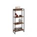 Kit 2 Estantes Multiuso Escritório Industrial 4 Prateleiras Areta 145x60cm C01 Nogal - Lyam Decor