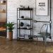 Kit 2 Estantes Multiuso Escritório Industrial 4 Prateleiras Areta 145x60cm C01 Onix - Lyam Decor