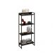 Kit 2 Estantes Multiuso Escritório Industrial 4 Prateleiras Areta 145x60cm C01 Onix - Lyam Decor