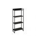Kit 2 Estantes Multiuso Escritório Industrial 4 Prateleiras Areta 145x60cm C01 Onix - Lyam Decor