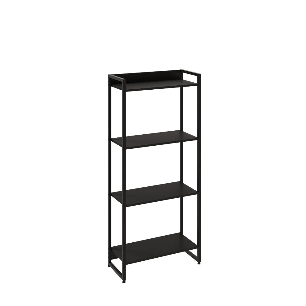 Kit 2 Estantes Multiuso Escritório Industrial 4 Prateleiras Areta 145x60cm C01 Onix - Lyam Decor