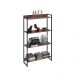 Kit 2 Estantes Multiuso Escritório Industrial 4 Prateleiras Areta 145x80cm C01 Nogal - Lyam Decor