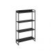 Kit 2 Estantes Multiuso Escritório Industrial 4 Prateleiras Areta 145x80cm C01 Onix - Lyam Decor