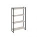 Kit 2 Estantes Multiuso Escritório Industrial 4 Prateleiras Areta 145x80cm C01 Snow - Lyam Decor