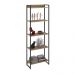 Kit 2 Estantes Multiuso Escritório Industrial 5 Prateleiras Areta 186x60cm C01 Carvalho - Lyam Decor