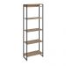 Kit 2 Estantes Multiuso Escritório Industrial 5 Prateleiras Areta 186x60cm C01 Carvalho - Lyam Decor