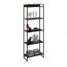 Kit 2 Estantes Multiuso Escritório Industrial 5 Prateleiras Areta 186x60cm C01 Onix - Lyam Decor