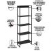 Kit 2 Estantes Multiuso Escritório Industrial 5 Prateleiras Areta 186x60cm C01 Onix - Lyam Decor