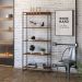 Kit 2 Estantes Multiuso Escritório Industrial 5 Prateleiras Areta 186x80cm C01 Nogal - Lyam Decor