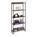 Kit 2 Estantes Multiuso Escritório Industrial 5 Prateleiras Areta 186x80cm C01 Nogal - Lyam Decor