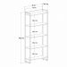 Kit 2 Estantes Multiuso Escritório Industrial 5 Prateleiras Areta 186x80cm C01 Nogal - Lyam Decor