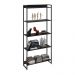 Kit 2 Estantes Multiuso Escritório Industrial 5 Prateleiras Areta 186x80cm C01 Onix - Lyam Decor