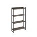 Kit 2 Estantes Multiuso Industrial 4 Prateleiras Areta 145x80cm C01 Carvalho Dark - Lyam Decor