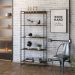 Kit 2 Estantes Multiuso Industrial 5 Prateleiras Areta 186x80cm C01 Carvalho Dark - Lyam Decor