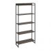 Kit 2 Estantes Multiuso Industrial 5 Prateleiras Areta 186x80cm C01 Carvalho Dark - Lyam Decor