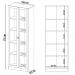 Kit 2 Estantes Para Escritório 2 Portas De Vidro 4 Prateleiras Cannes 171x59 T01 Branco - Lyam Decor