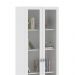 Kit 2 Estantes Para Escritório 2 Portas De Vidro 4 Prateleiras Cannes 171x59 T01 Branco - Lyam Decor