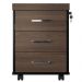 Kit 2 Gaveteiros Escritório Office Rodízios 3 Gavetas Atria Executiva A02 Charuto Preto - Lyam Decor