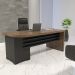 Kit 2 Mesas Escritório Home Office 4 Gavetas LD Atria Executiva 180cm A02 Charuto Preto - Lyam Decor