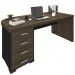 Kit 2 Mesas Escritório Home Office 4 Gavetas LE Atria Executiva 180cm A02 Charuto Preto - Lyam Decor