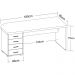 Kit 2 Mesas Escritório Home Office 4 Gavetas LE Atria Executiva 180cm A02 Charuto Preto - Lyam Decor