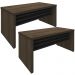 Kit 2 Mesas Para Escritório E Home Office Atria Executiva 158 Cm A02 Charuto Preto - Lyam Decor