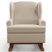 Kit 2 Poltronas Amamentação Com Balanço Malu Base Madeira P02 Facto Pérola Metalizado - Lyam Decor