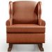 Kit 2 Poltronas De Amamentação Com Balanço Malu Base De Madeira P02 Couríssimo Camel - Lyam Decor
